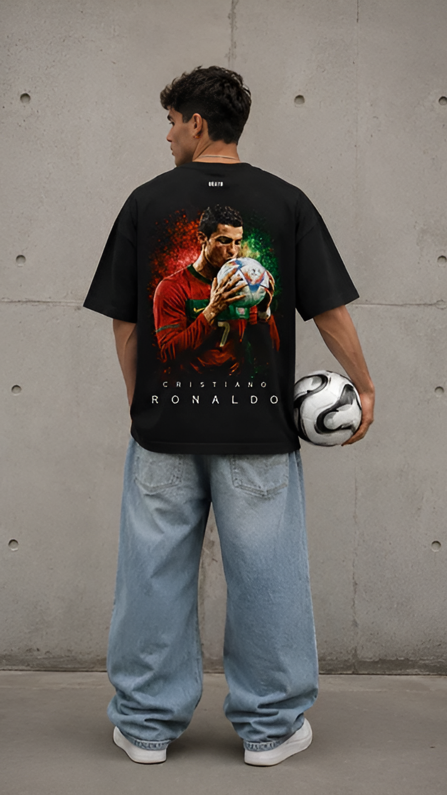 Cristiano Ronaldo Edition Oversized T-Shirt | Football Fan Graphic Tee
