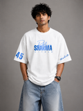 Mumbai cha Raja Blue Oversized Graphic T-Shirt – Rohit Sharma