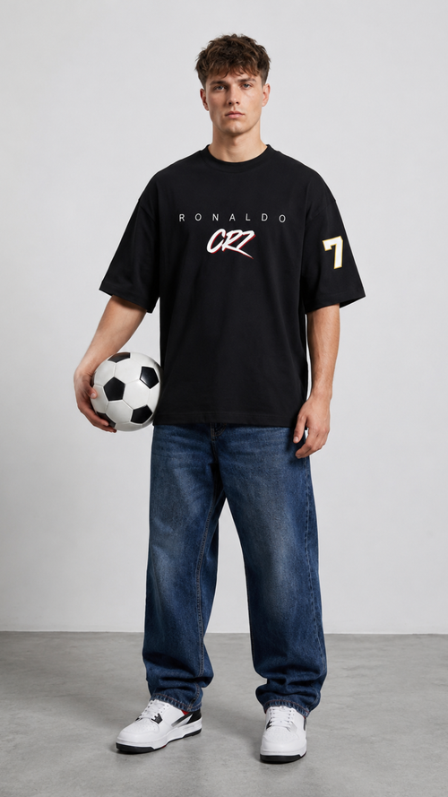 CR7 Ronaldo Oversized T-Shirt | Football Fan Edition
