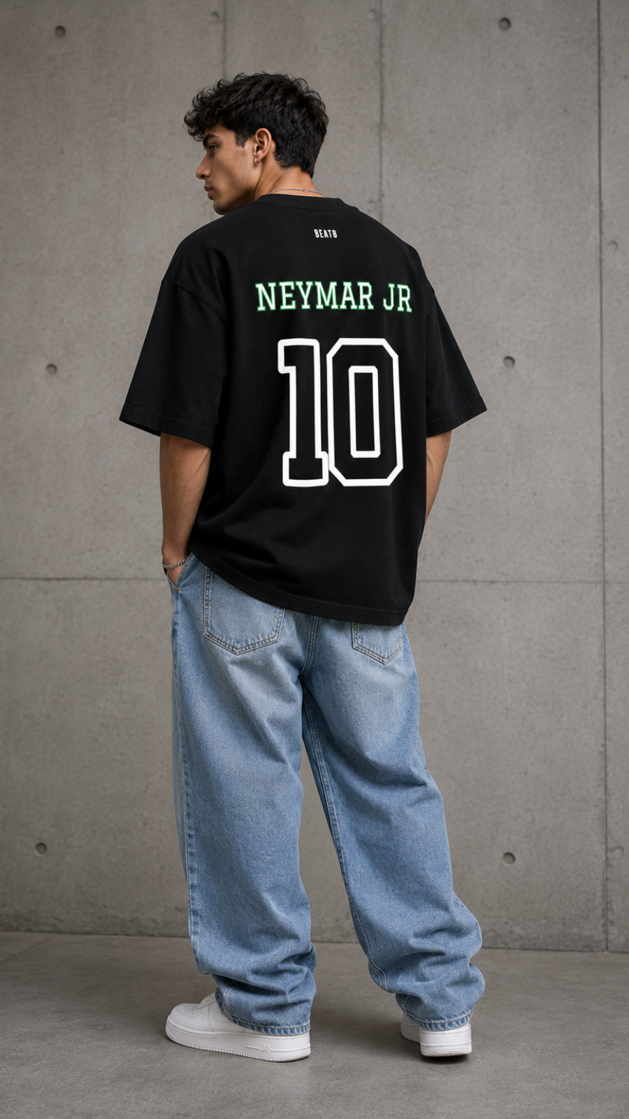 10 Neymar Jr Oversized T-Shirt | Brasil Football Fan Edition