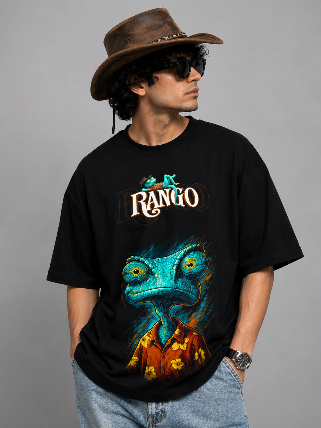 Rango Premium Oversized T-Shirt – Black