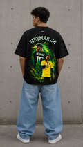 Neymar fan Edition Brasil Oversized T-Shirt | Football Fan Graphic Tee