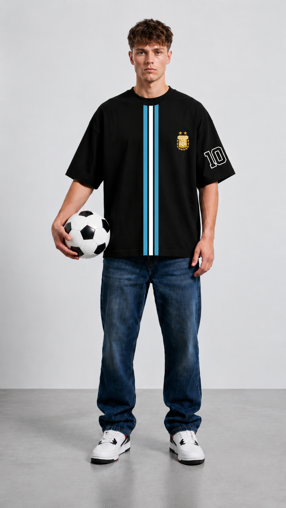 Champion Lio Messi  Oversized T-Shirt | FIFA World Cup Trophy Edition