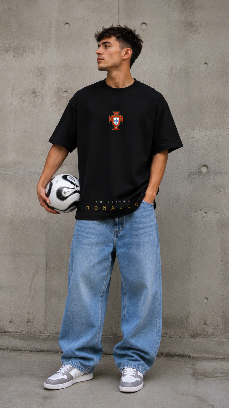 Cristiano Ronaldo Edition Oversized T-Shirt | Football Fan Graphic Tee