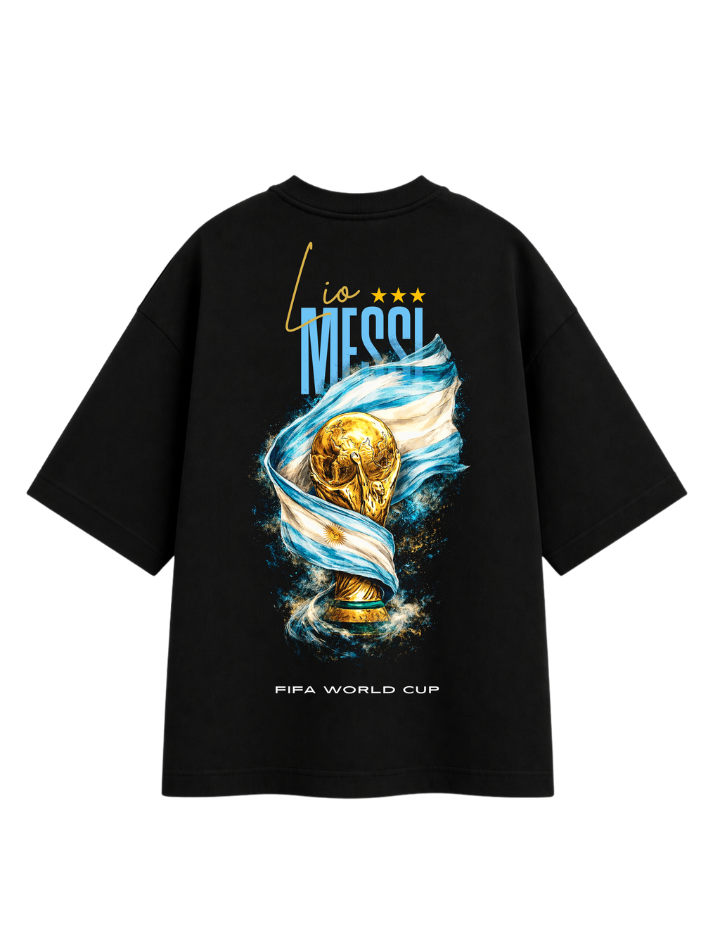 Champion Lio Messi  Oversized T-Shirt | FIFA World Cup Trophy Edition
