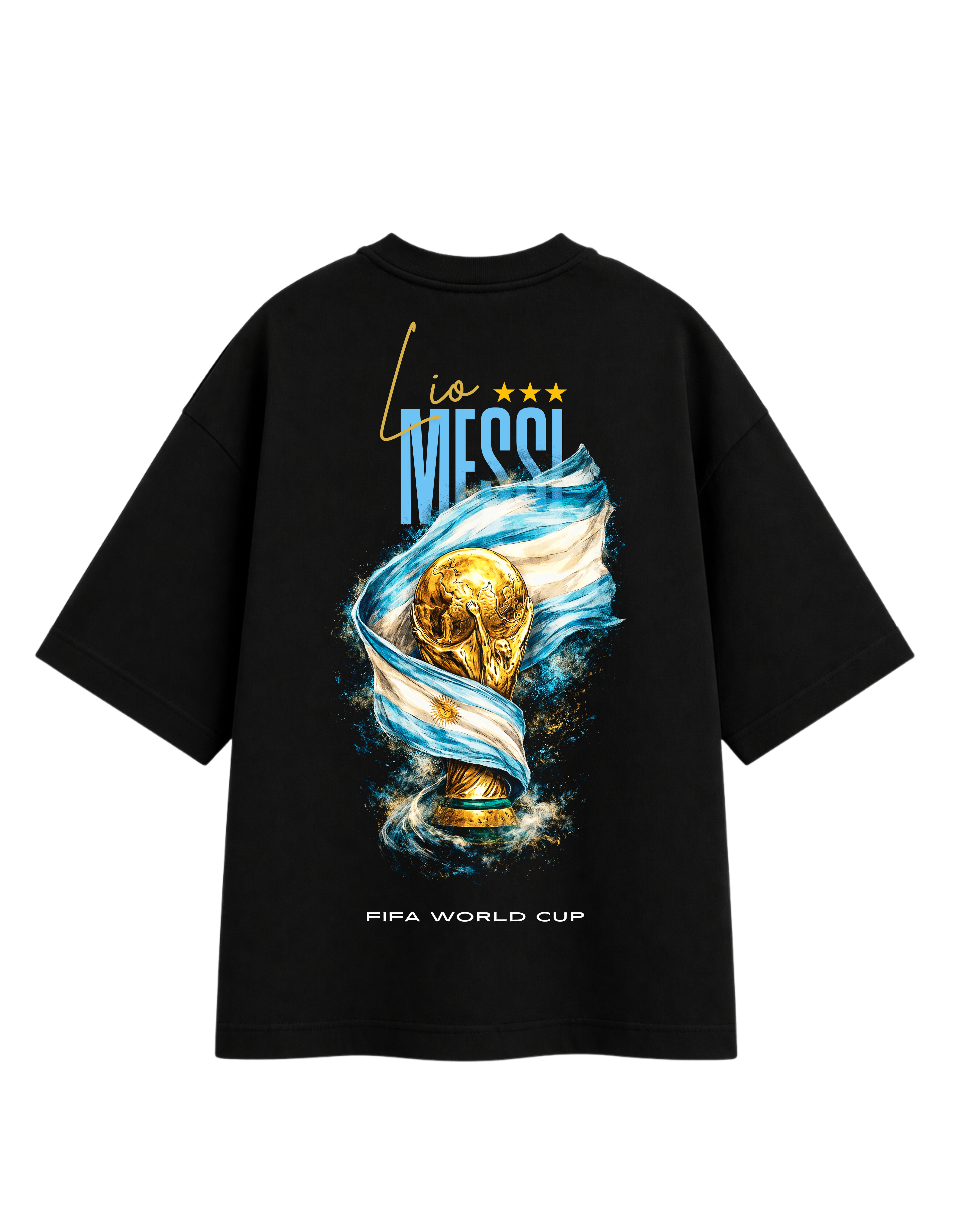 Champion Lio Messi  Oversized T-Shirt | FIFA World Cup Trophy Edition