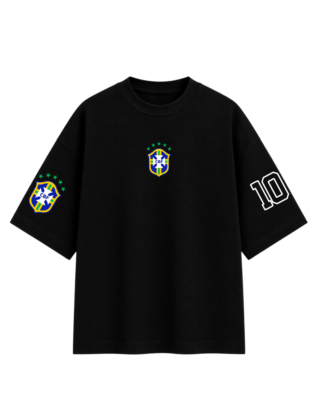 10 Neymar Jr Oversized T-Shirt | Brasil Football Fan Edition
