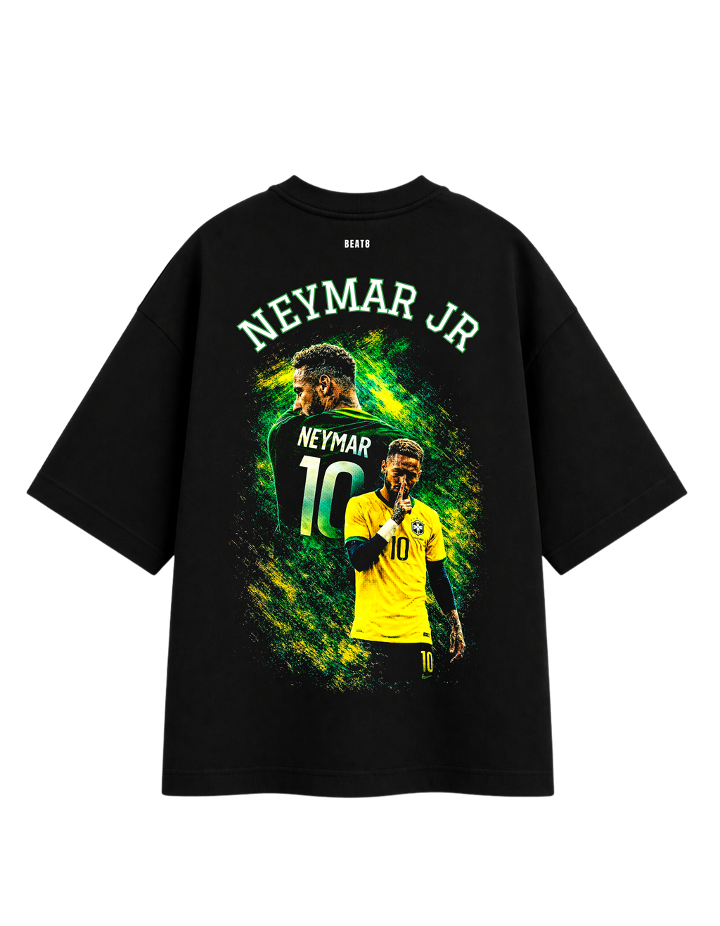 Neymar fan Edition Brasil Oversized T-Shirt | Football Fan Graphic Tee