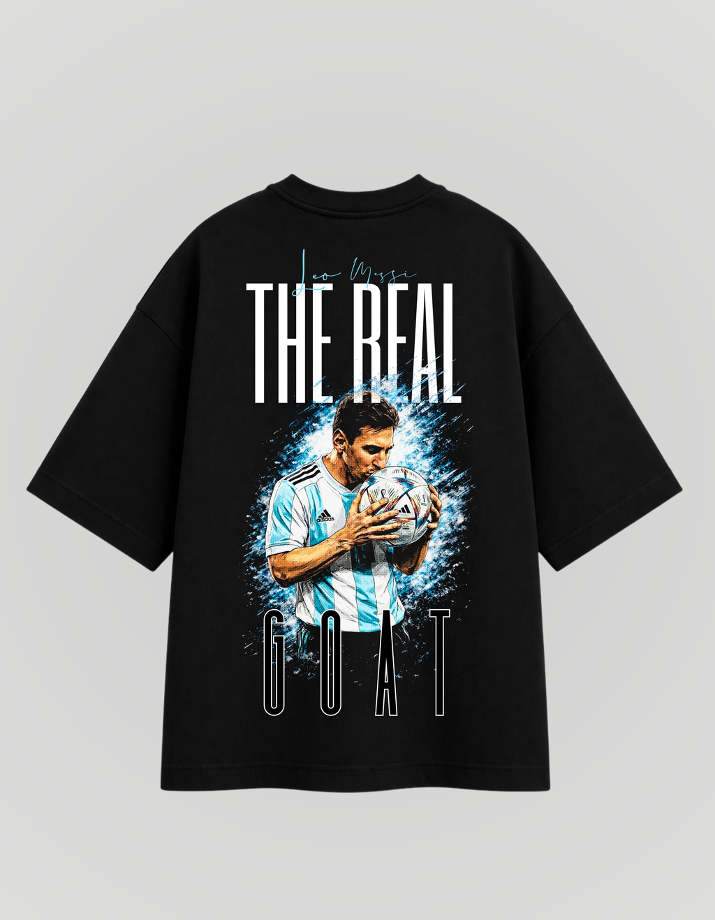 The Real GOAT Messi Inspired Oversized T-Shirt