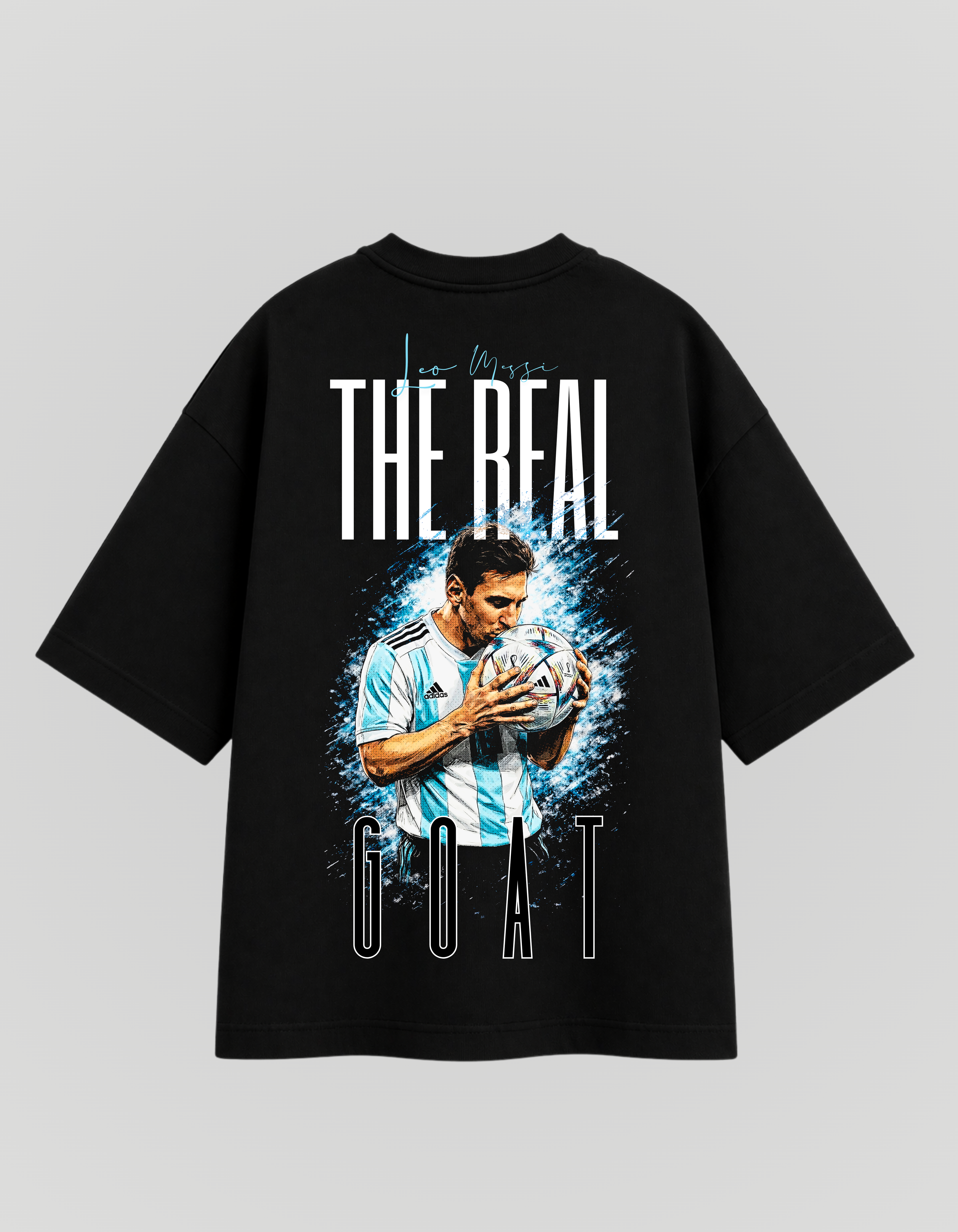 The Real GOAT Messi Inspired Oversized T-Shirt