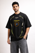 Ms dhoni 7 - ipl fan edition oversized t-shirt | Chennai Fan Jersey | Super Kings Oversized Tee - Black